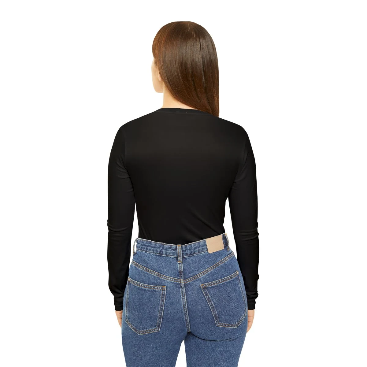 Glow Within V-Neck Long Sleeve Shirt, worn, from behind