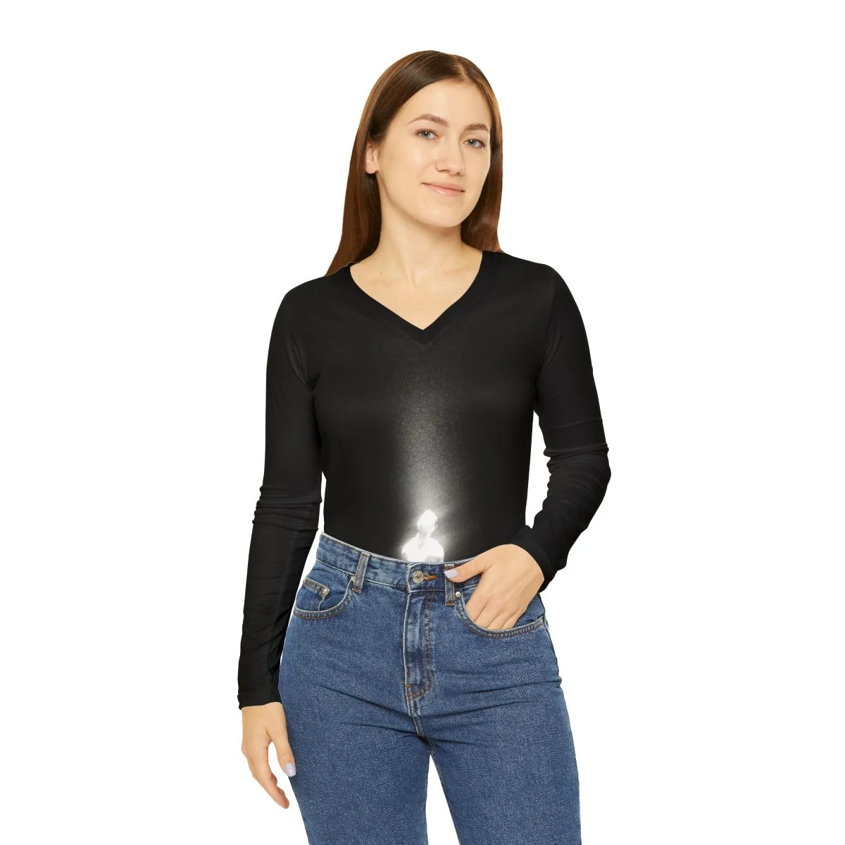 Glow Within V-Neck Long Sleeve Shirt