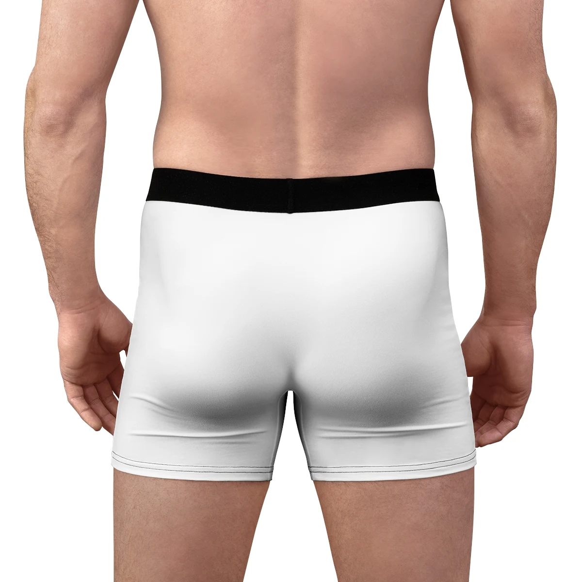 Men's Boxer Briefs (AOP), worn, from behind