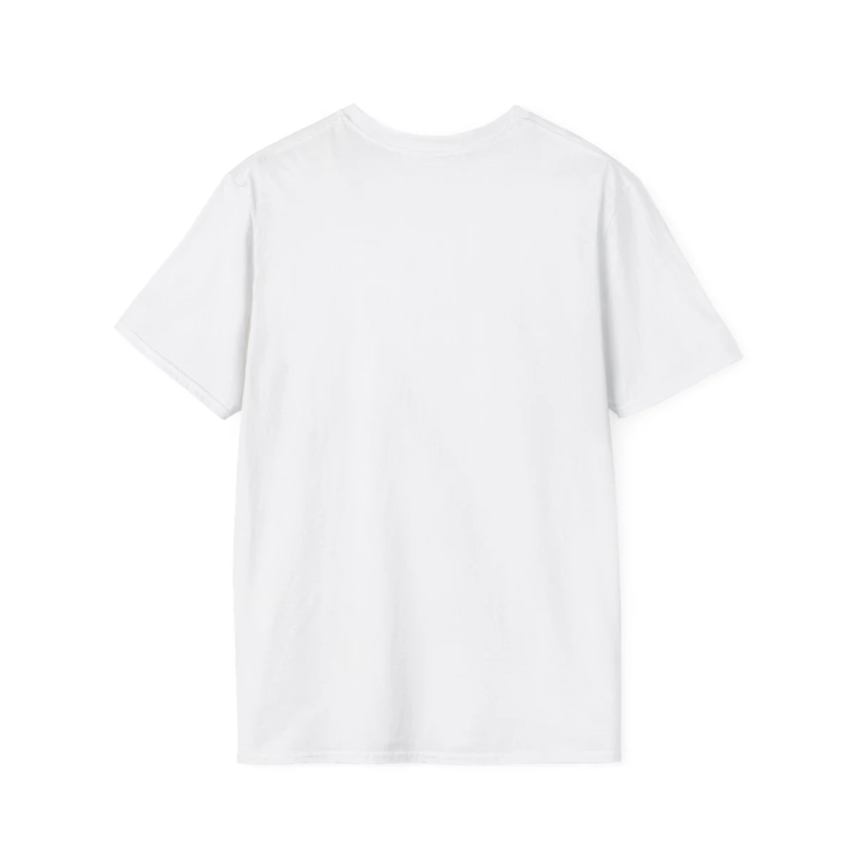 Minimal Black & White Mirror Hands Graphic Tee, from behind