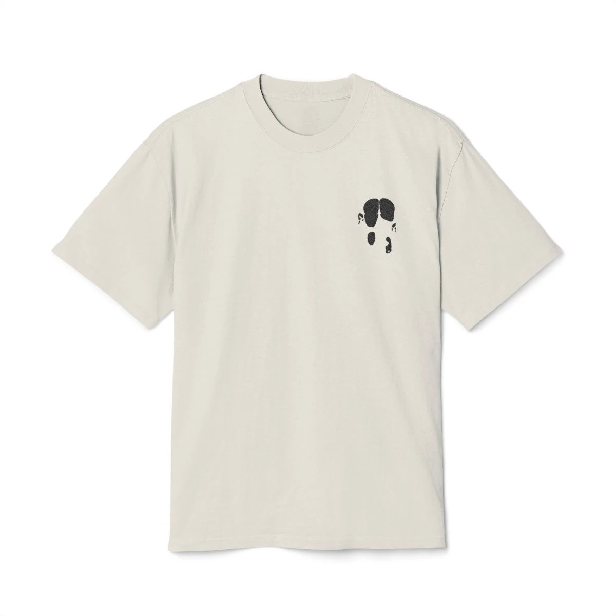 Minimal Paw Print T‑Shirt, from the front