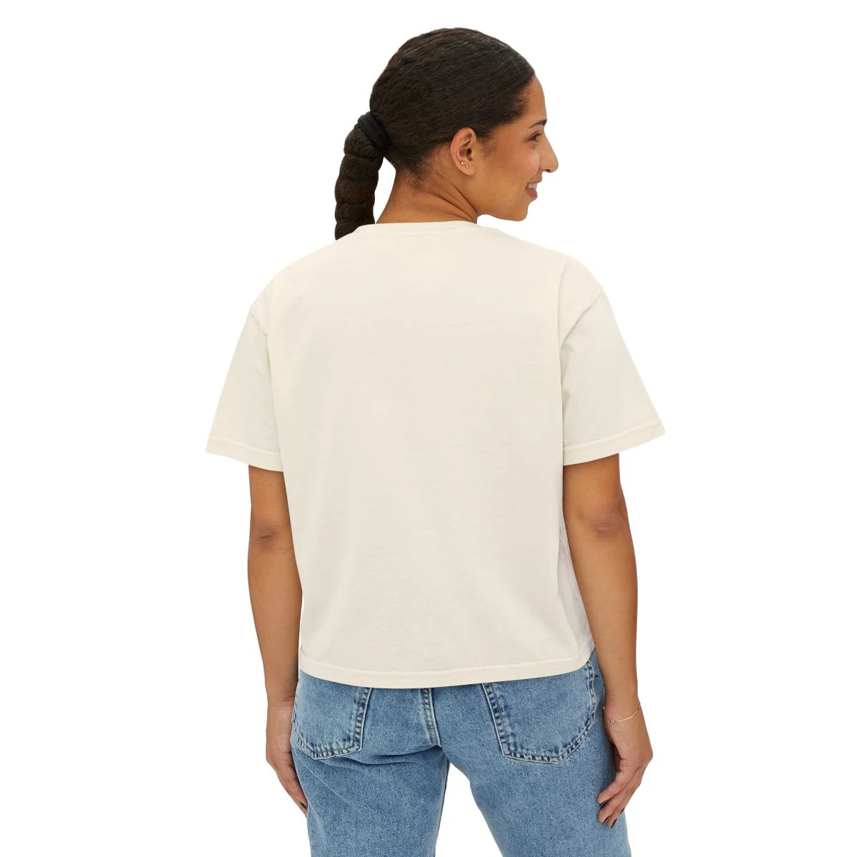 Women's Boxy Tee, worn, from behind