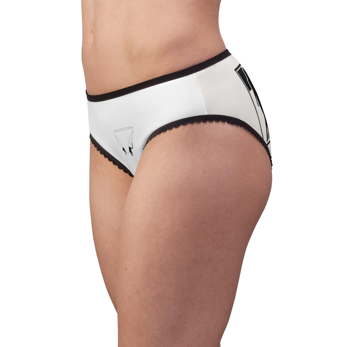 Women's Briefs (AOP), worn, from the side