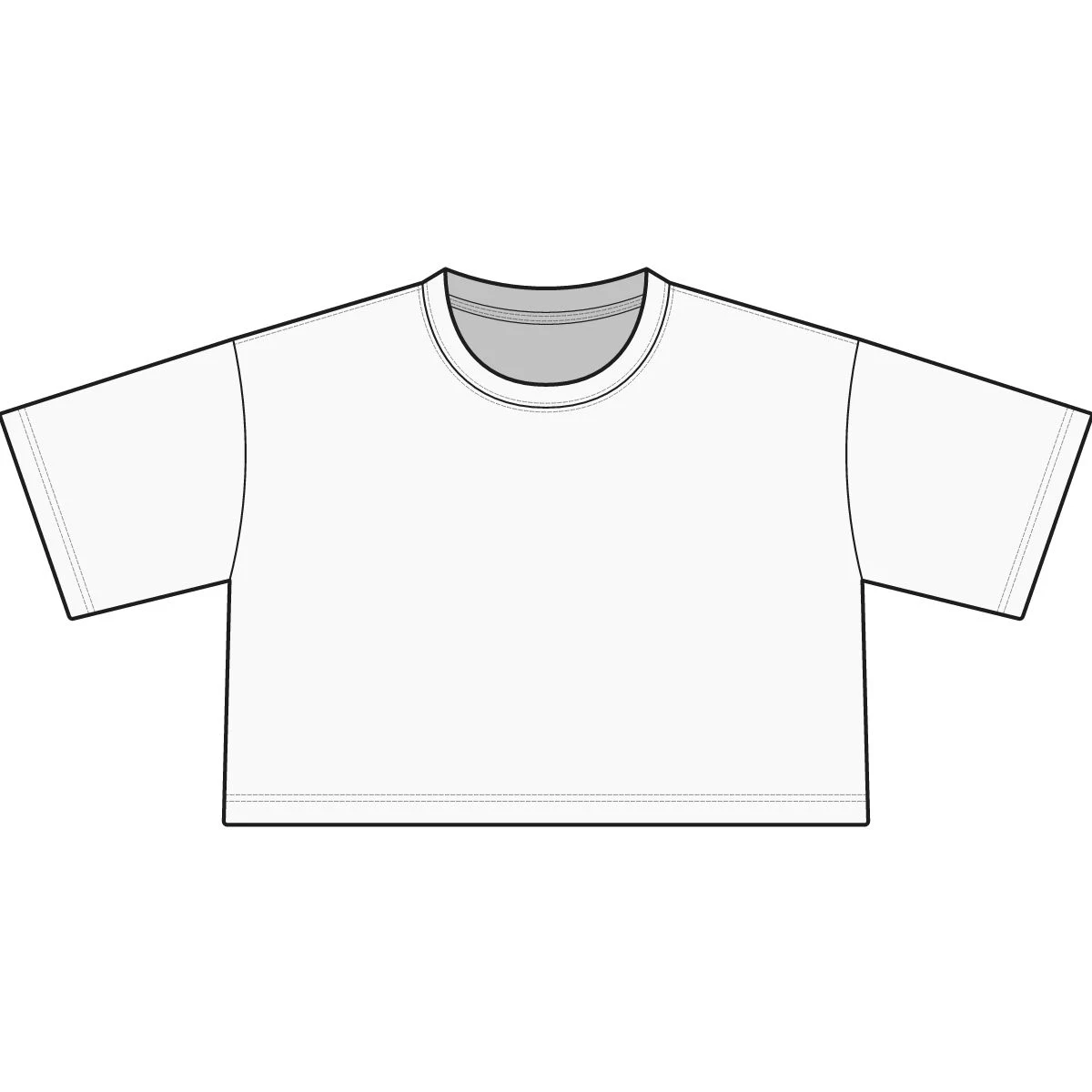 Women's Cropped Cotton T-Shirt, from the front