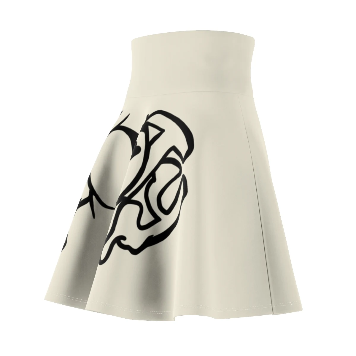 Women's Skater Skirt (AOP), from behind
