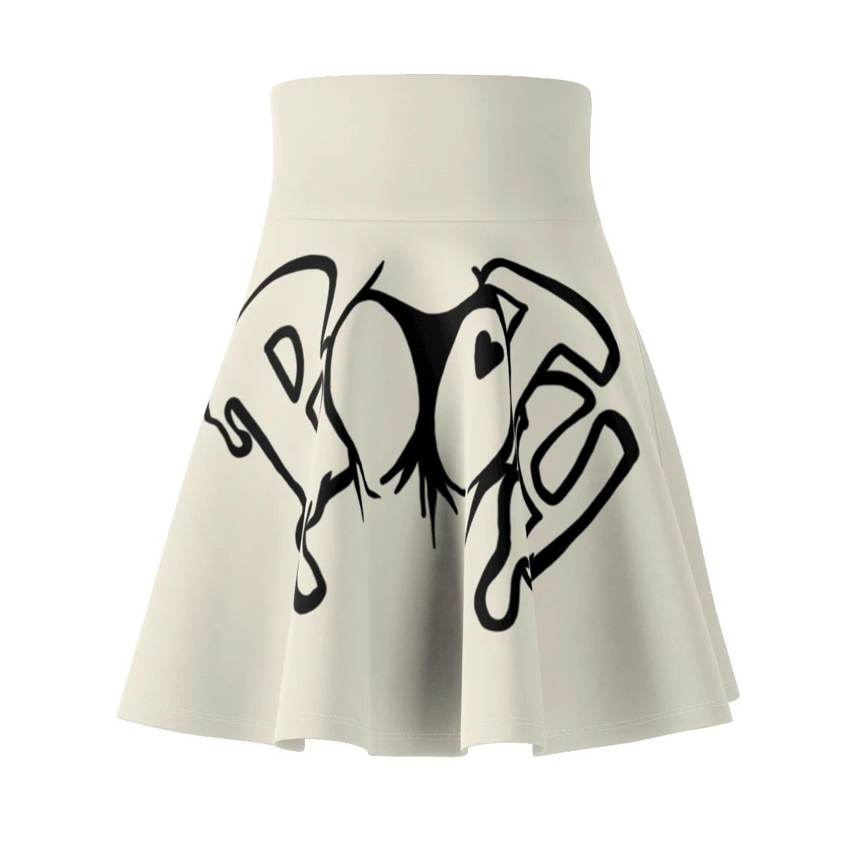 Women's Skater Skirt (AOP), from behind